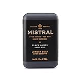 Mistral Bar Soap Organic, Black Amber, Large Bar
