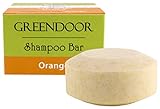 Veganer GREENDOOR Shampoo Bar Orange 75g, festes Haarshampoo ohne...
