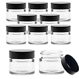 10 x Mini Glas-Tiegel 15ml, leere Cremetiegel Cremedosen aus Glas