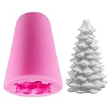 Aubess 1 x 3D-Weihnachtsbaum-Kerzen- und Kuchen-Silikonform mit...