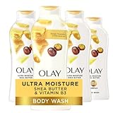 Olay Ultra Moisture Shea Butter Body Wash, 22 oz, (4 Count)