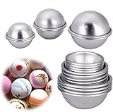 PDTO 8 Sets 16 Stücke Bath Bomb Molds Kit, Aluminium Badekugeln...