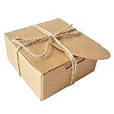 Gold Fortune 50 Packs Quadratisch Geschenkverpackung Kraft papier...