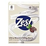 Zest 8-Bar Bath Size Soap, Creamy Cocoa Butter & Shea, 4 Ounce by...