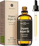 Bio Arganöl kaltgepresst für Gesicht, Haut & Haare 100ml - ohne...