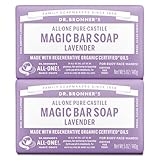 Dr. Bronner's Bio Lavendel Pure Castile Bar Seife, 2er Pack (2 x...