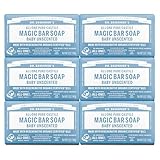Dr. Bronner's Pure-Castile Bar Soap, All-One Hemp Baby Unscented,...