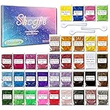 Glimmerpulver – 36 Farben, Harzpigmente, Seifenfarbe,...